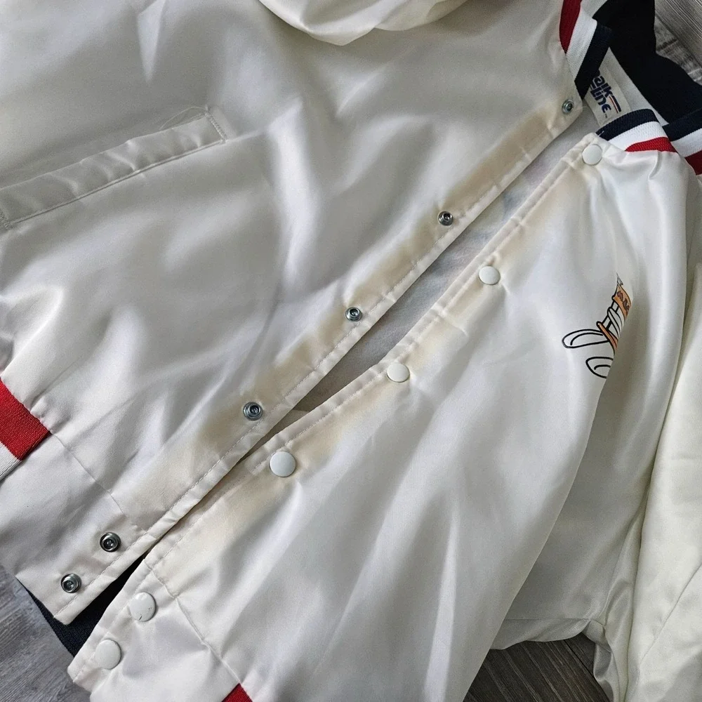 Vintage Chalk Line Mickey Mouse‎ Disney Director Jacket Stripe Varsity Bomber